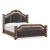Marya Queen Size Bed with Faux Leather Upholstered Headboard & Footboard