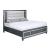 SM Carlyle Fabric/Wood Panel Storage Bed w/LED Light, Queen Size
