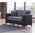 Sofia Fabric/PU Storage Sleeper Loveseat