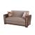 Alfa Fabric/PU Storage Sleeper Living Room Set