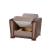Alfa Fabric/PU Storage Sleeper Living Room Set