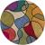 Bense Garza Wool Round Hand-tufted Rug, 7'9