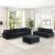 Bentley 6-Piece Corduroy Fabric Living Room Set