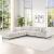 Bentley 5-Piece Corduroy Fabric L-Shaped Sectional Sofa