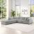 Bentley 5-Piece Corduroy Fabric L-Shaped Sectional Sofa