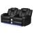 Benz Faux Leather Power Reclining Loveseat with Bluetooth Speaker, LED Lighting & USB Charger