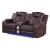 Benz Faux Leather Power Reclining Loveseat with Bluetooth Speaker, LED Lighting & USB Charger