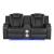 Benz Faux Leather Power Reclining Loveseat with Bluetooth Speaker, LED Lighting & USB Charger