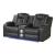 Benz Faux Leather Power Reclining Loveseat with Bluetooth Speaker, LED Lighting & USB Charger