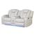 Benz Faux Leather Power Reclining Loveseat with Bluetooth Speaker, LED Lighting & USB Charger