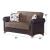 Bergen Fabric/Leatherette Storage Sleeper Loveseat