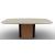 Yoroi W78.7-inch Ceramic/Metal/Wood Customizable Elliptical Dining Table