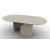Twins W78.7-inch Ceramic/Metal Customizable Oval Dining Table