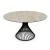 Vortex W55.1-inch Ceramic/Metal Customizable Round Dining Table