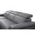 Mercer Leather/PVC Sectional w/Motion Headrests, Left Arm Chaise Facing