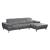 Mercer Leather/PVC Sectional w/Motion Headrests, Right Arm Chaise Facing