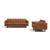 Venere Top Grain Leather Living Room Set