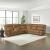 Wyatt L-Shaped Leather/PVC 6-Piece Power Reclining Modular Sectional