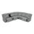 Wyatt L-Shaped Leather/PVC 6-Piece Power Reclining Modular Sectional