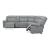 Wyatt L-Shaped Leather/PVC 6-Piece Power Reclining Modular Sectional