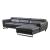 S266 Leather/Metal Match Sectional Sofa
