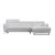 S266 Leather/Metal Match Sectional Sofa