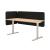 Twin Acoustic Fabric Side Screen for Bench Desk