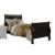 Louis Philippe III Youth Sleigh Bed, Twin Size
