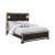 Blake Fabric/Wood Bed w/Lamps, King Size