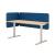Twin Acoustic Fabric Side Screen for Bench Desk