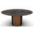 Yoroi W62.9-inch Ceramic/Metal/Wood Customizable Round Dining Table