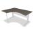 Ogi N Office Single Radial Desk Right, W62.9