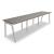 Ogi M Office Single-Row 3-Desk Bench