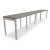 Ogi U Office Single-Row 4-Desk Bench