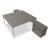 Ogi U Office Straight Bench w/Managerial Storage, W62.9