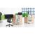 Boxi Office Lockable Storage Tower w/1 Shelf, 2 Metal Shelves & 2 Small Drawers