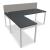 Ogi Y Office Single Straight Desk, W78.7