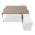 Ogi Y Office Straight Bench w/Managerial Storage, W70.8