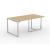 Plana MFC Melamine Executive Desk w/Grommet & Box for Power Socket