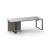 Plana Executive Desk w/Modesty Pannel, Grommet, Metal Frame & Box for Power Socket