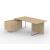 Plana MFC Melamine Executive Desk w/Fixed Pedestal & Modesty Panel, Composition 2