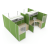 Ergonomic Master MFC Radial Office Desk w/Manual Height Adjustment