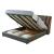1806 Top-Grain Leather/Split Leather Storage Platform Bed