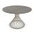Vortex W47.2-inch Ceramic/Metal Customizable Round Dining Table
