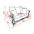 SM Breda Fabric Storage Sleeper Loveseat with Wood Trim