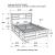 Briana Wood Platform Storage Bed, Queen Size