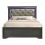 Brooklyn King Size Bed with Polyester Upholstered Headboard & LED Lighting
