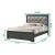 Brooklyn Queen Size Bed with Polyester Upholstered Headboard & LED Lighting