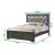 Brooklyn Twin Size Bed with Polyester Upholstered Headboard & LED Lighting
