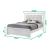 Brooklyn King Size Bed with Polyester Upholstered Headboard & LED Lighting